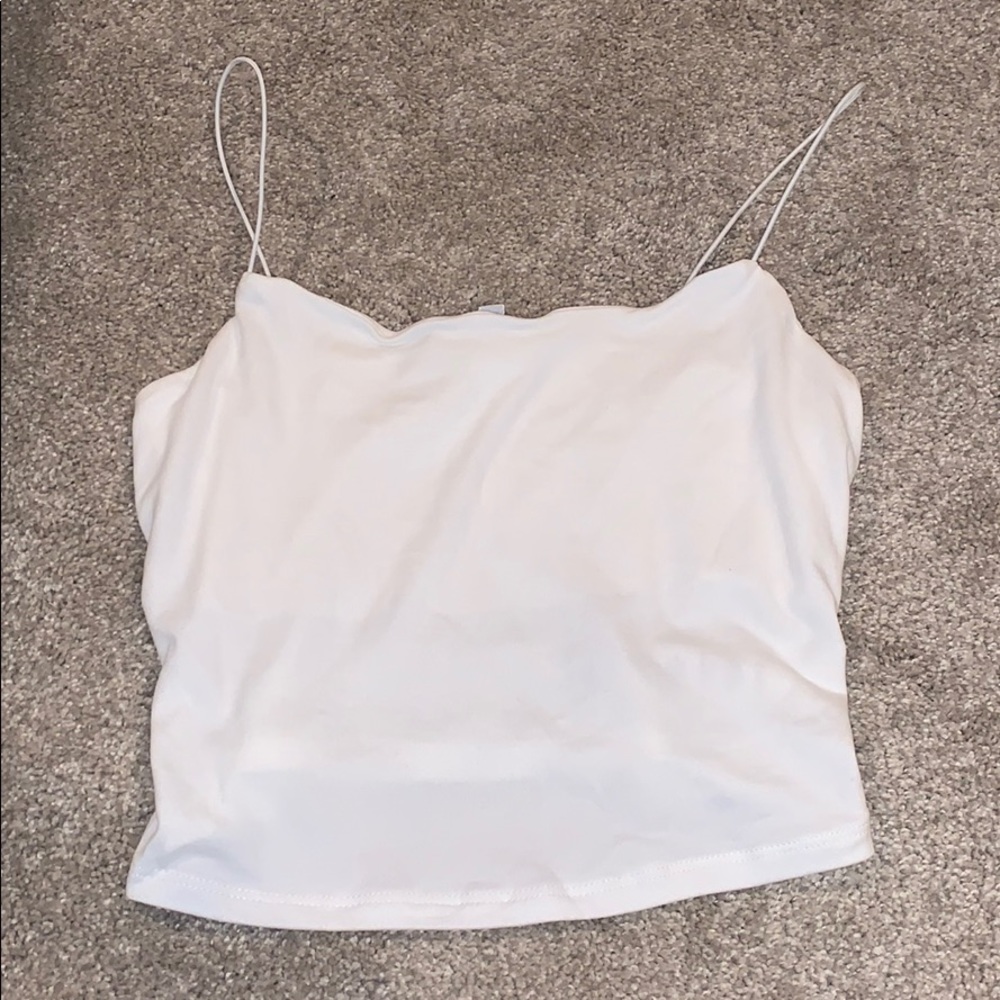 white crop top